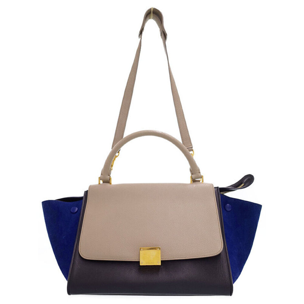 Celine Shoulder Tricolor Bag Trapeze Handbag - Picture 2 of 9